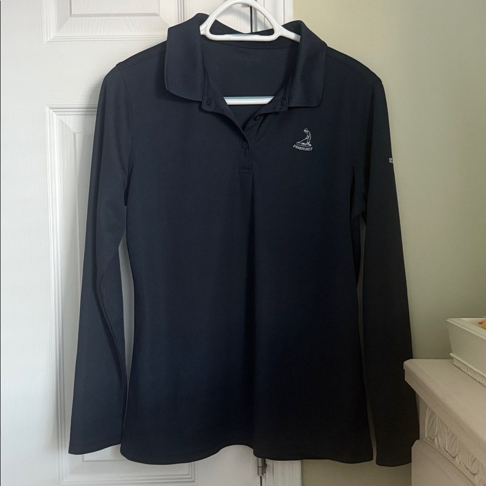 Pinehurst Clique Staff Logo Long Sleeve Polo Shirt Size M